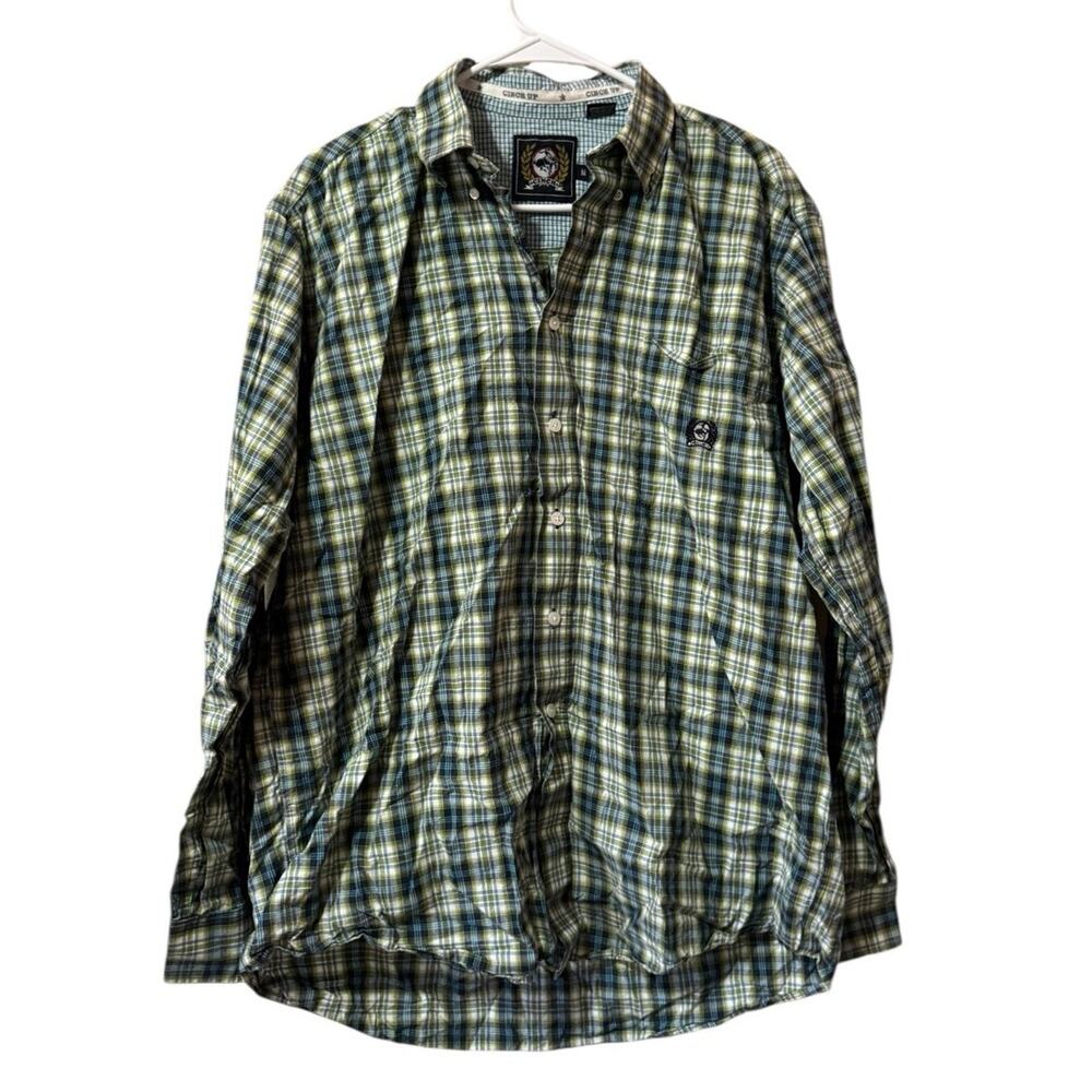Cinch Men Sz Medium Long Sleeve Button Down Shirt Cotton Pocket Western Country